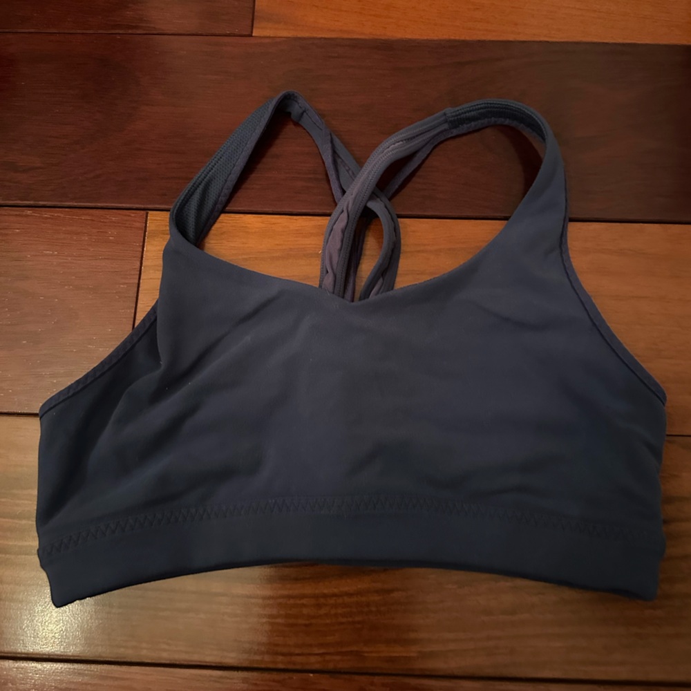 Athleta Blue Cross-Back Sports Bra size S